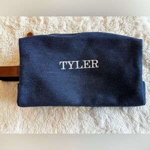 Embroidered - Handcrafted Personalized Toiletry Bag for Men Custom TYLER